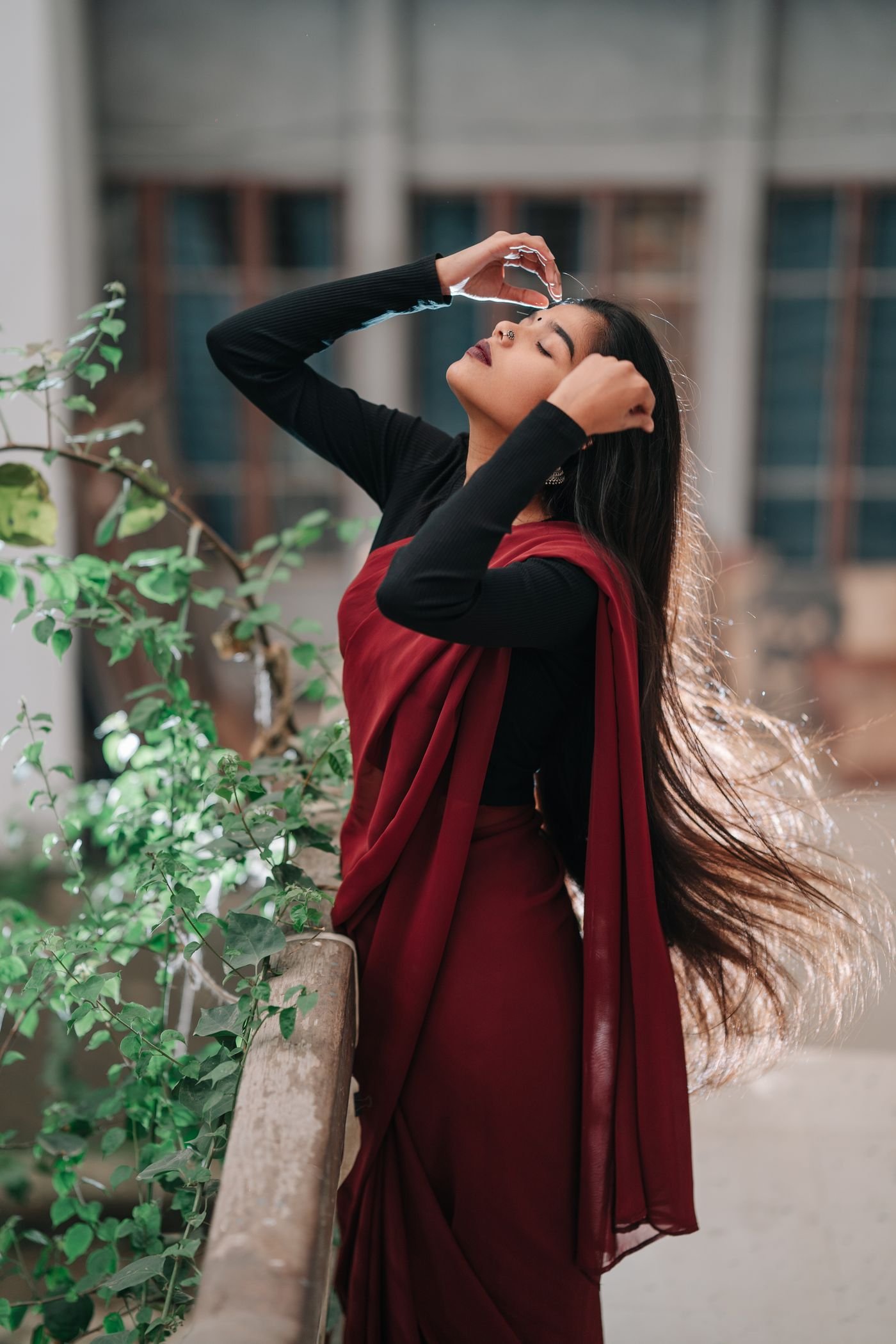 Muslin Jamdani Fusion Saree